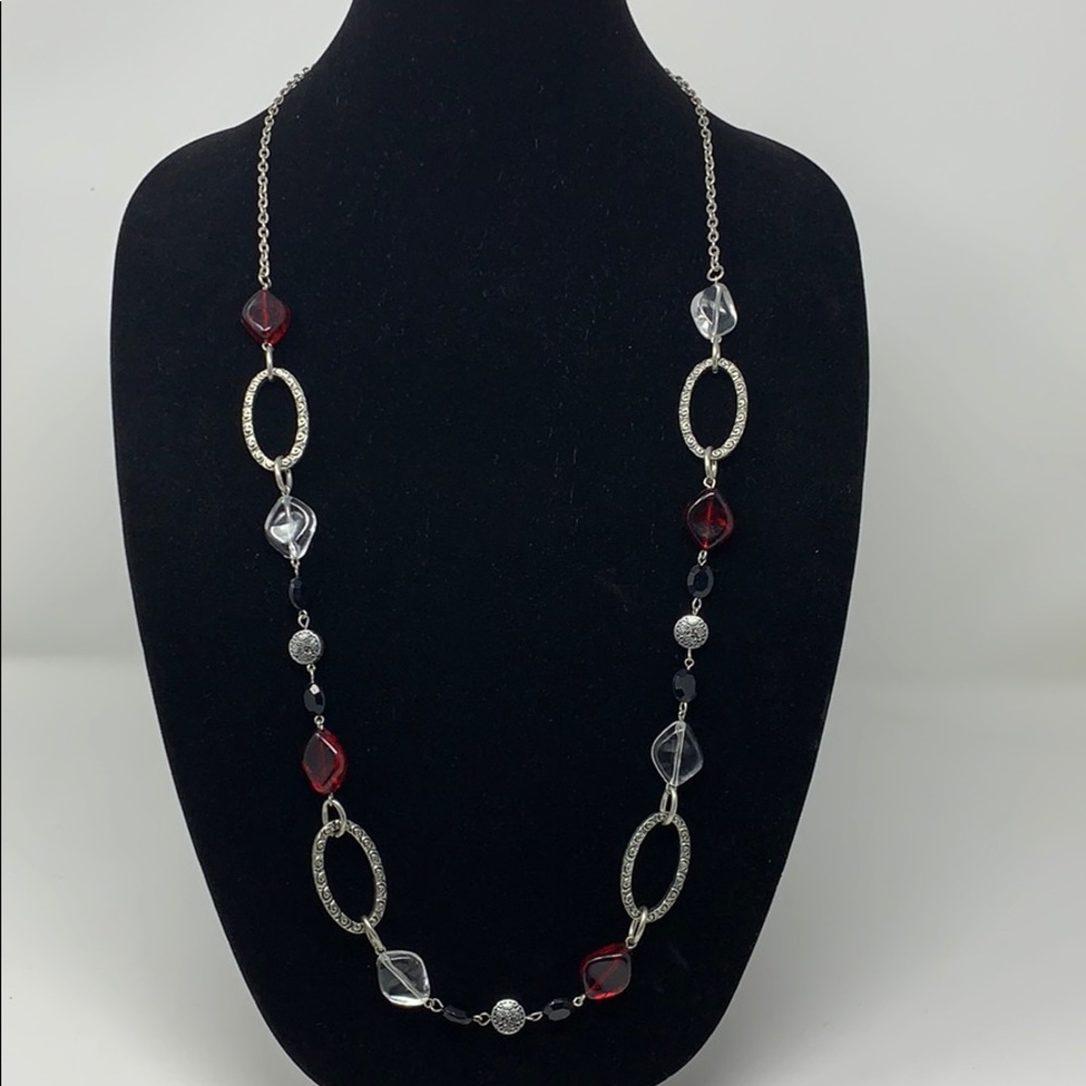 Silver Tone Long Necklace